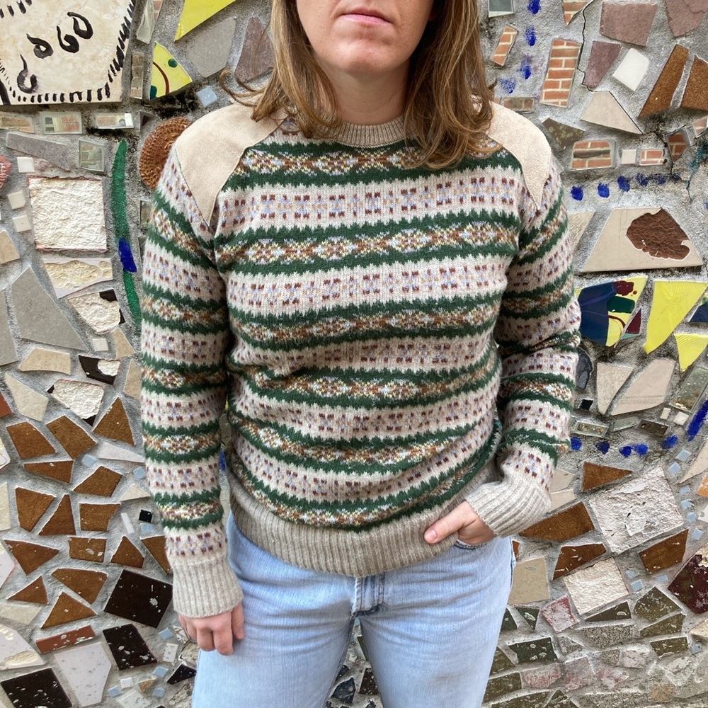 Vintage Sweater w/ Shoulder and Elbow Pads
